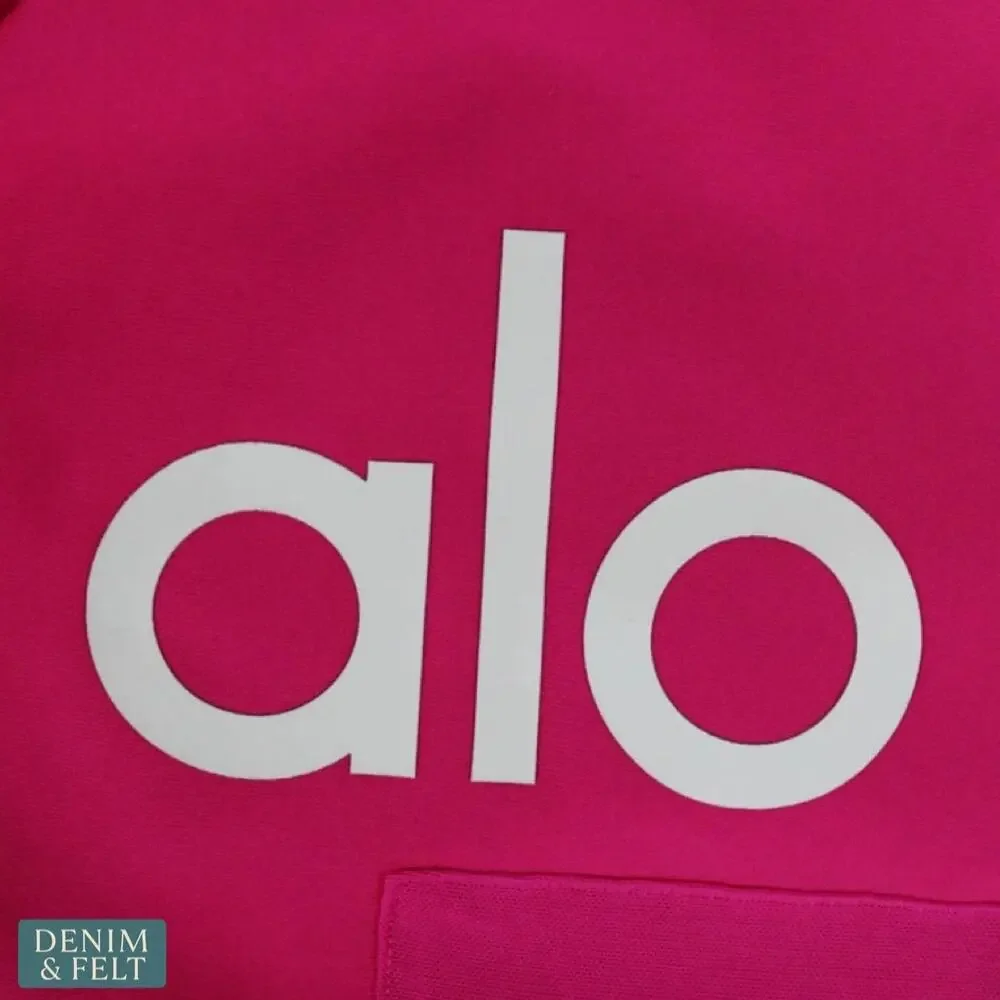 ALO Ambience Neon Pink Mesh Running Shorts Large Lined Drawstring Active‎ Gym